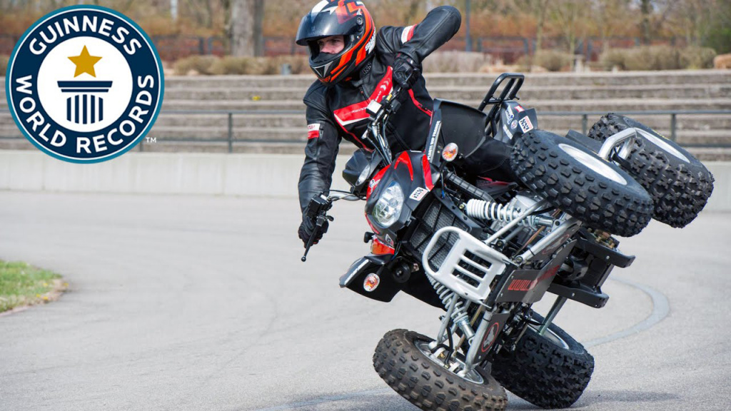 longest individual atv side-wheelie