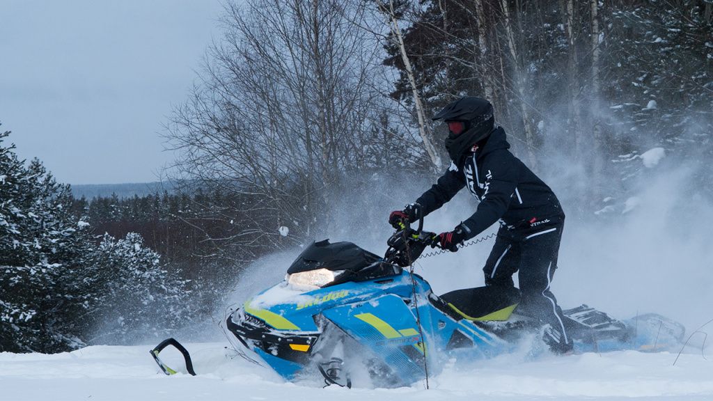 snowmobile riding