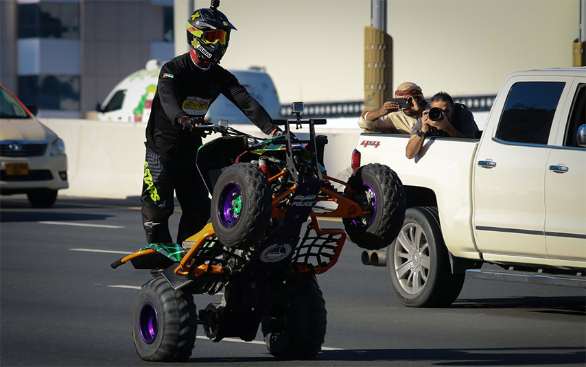 longest wheelie in distance on an atv