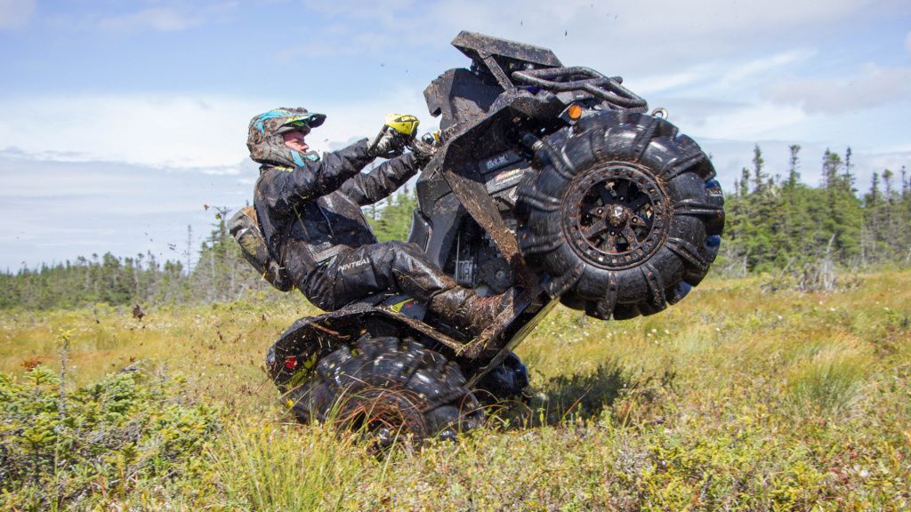 atv on the grass