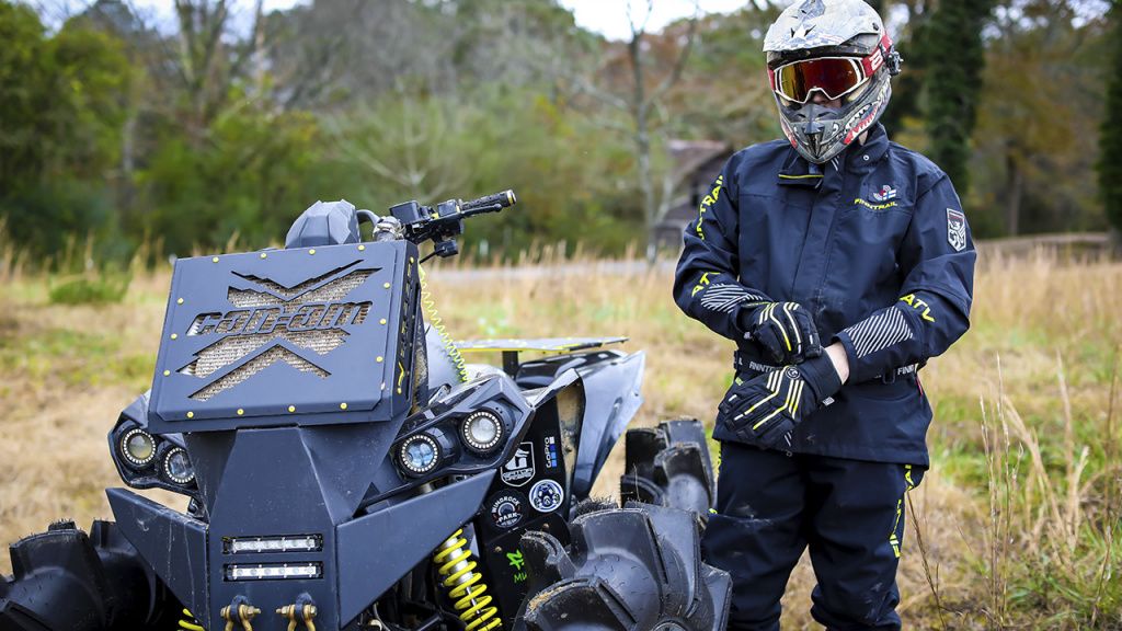 atv can-am and rider