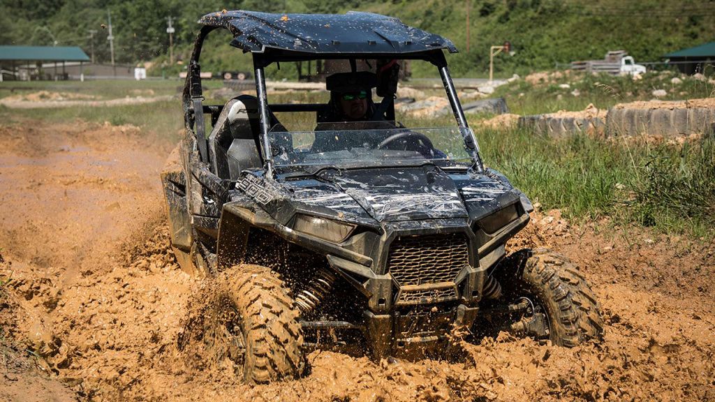 atv in mud