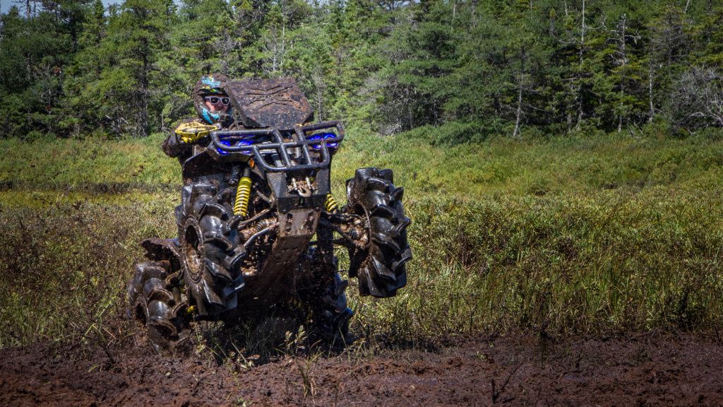 atv in mud
