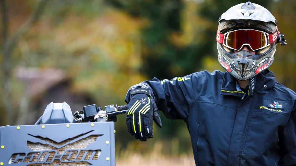 man in Off-road helmet