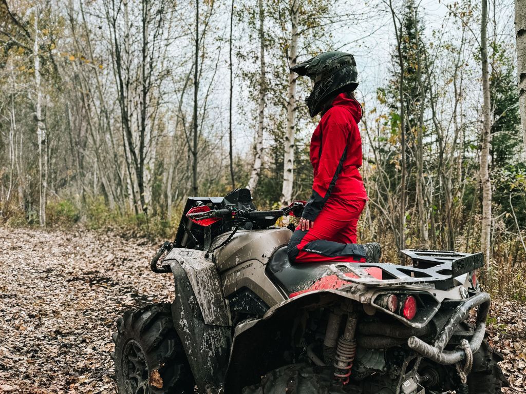 Woman on atv