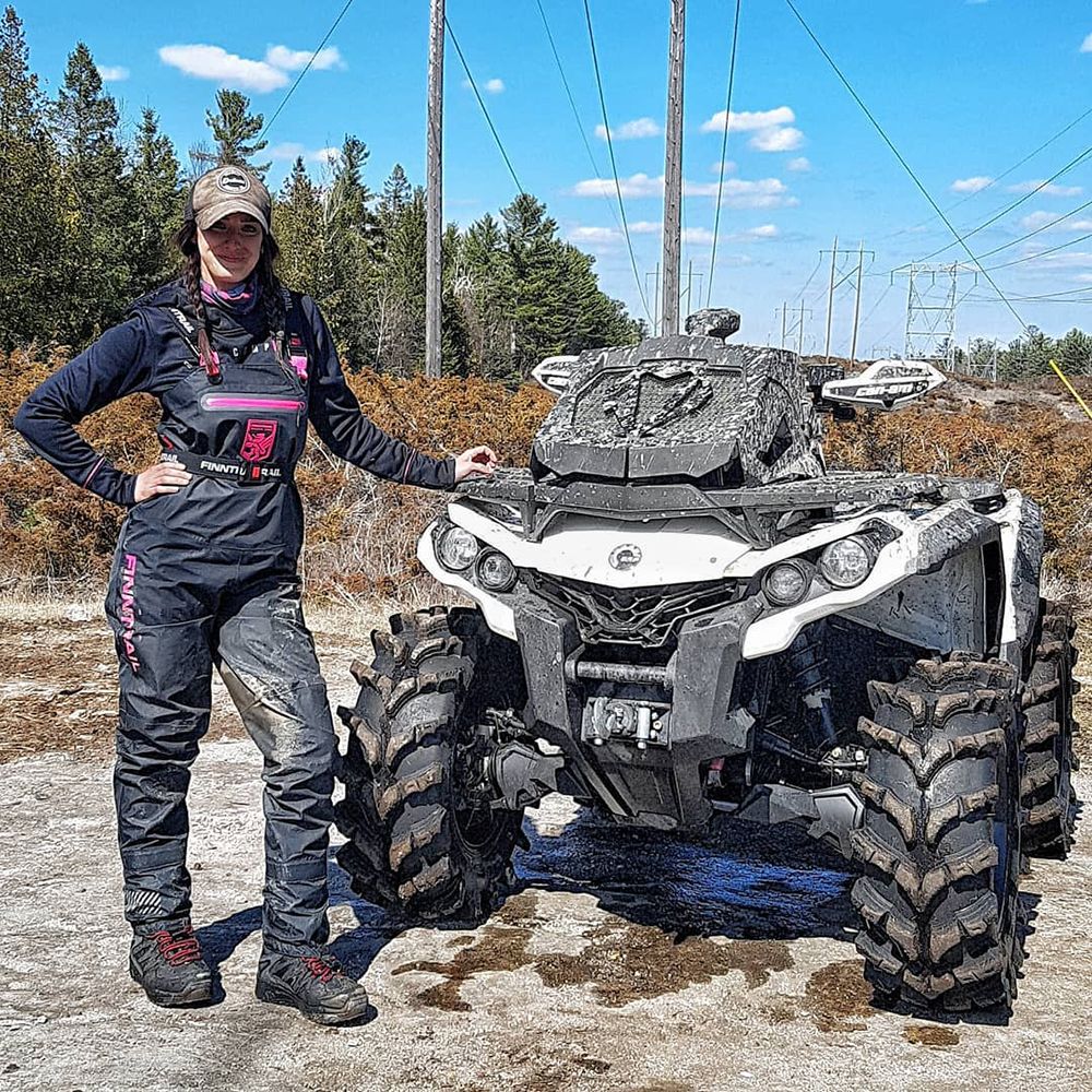 canam girl with atv